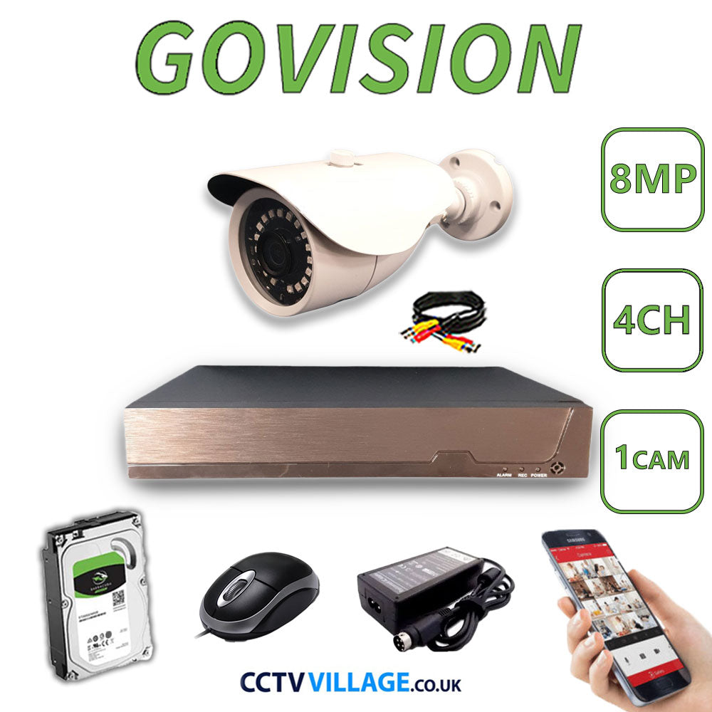 Govision 8MP CCTV System with 4CH DVR