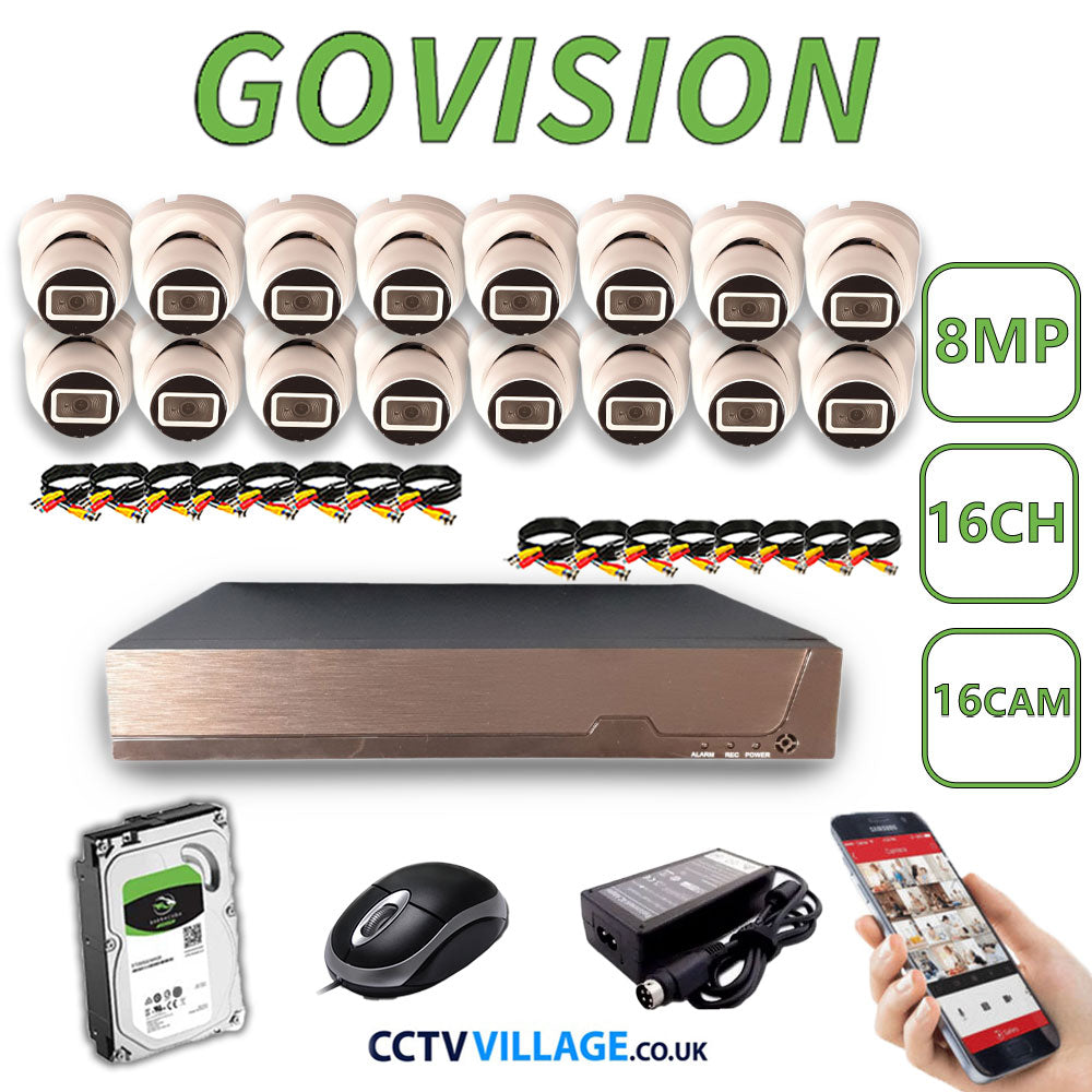 Govision 8MP CCTV System with 16CH DVR