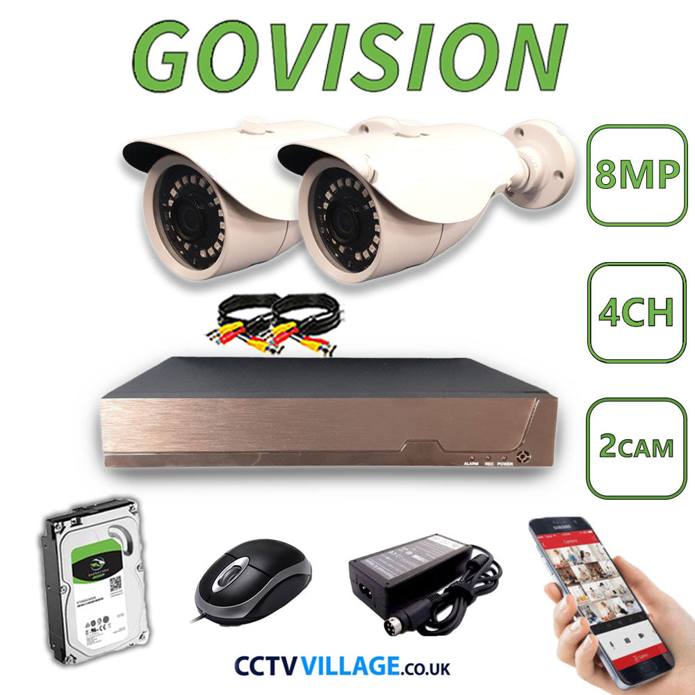 Govision 8MP CCTV System with 4CH DVR