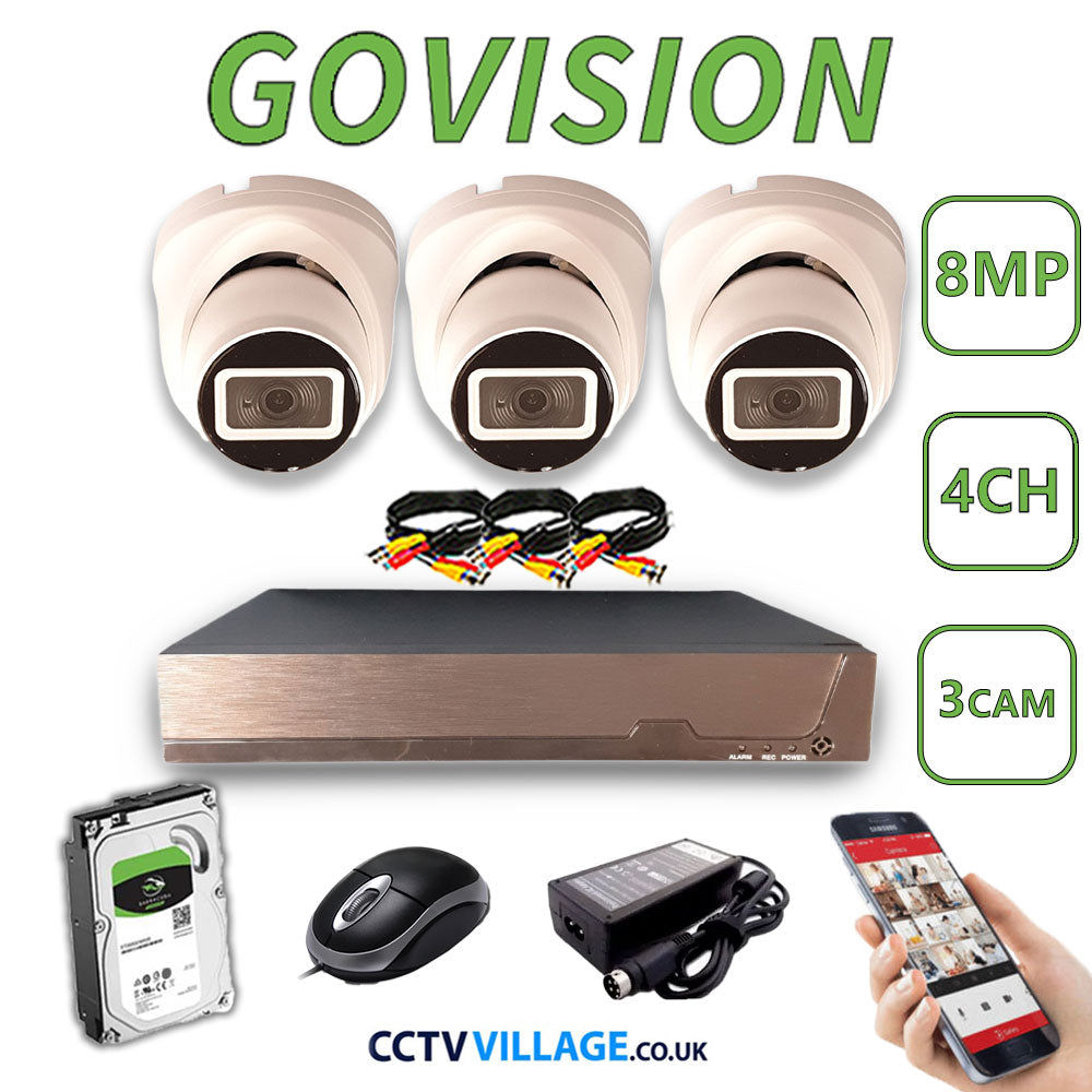Govision 8MP CCTV System with 4CH DVR