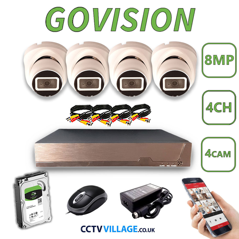 Govision 8MP CCTV System with 4CH DVR