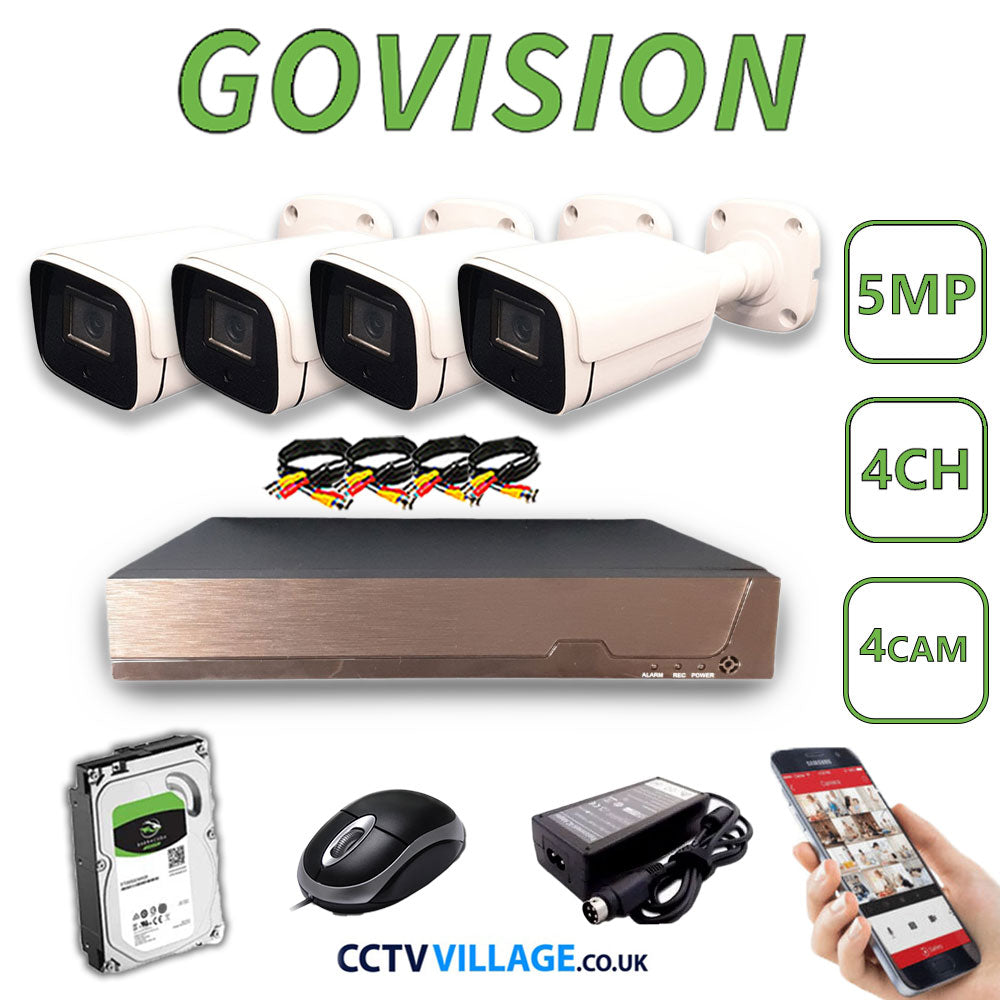 Govision 5MP CCTV System with 4CH DVR