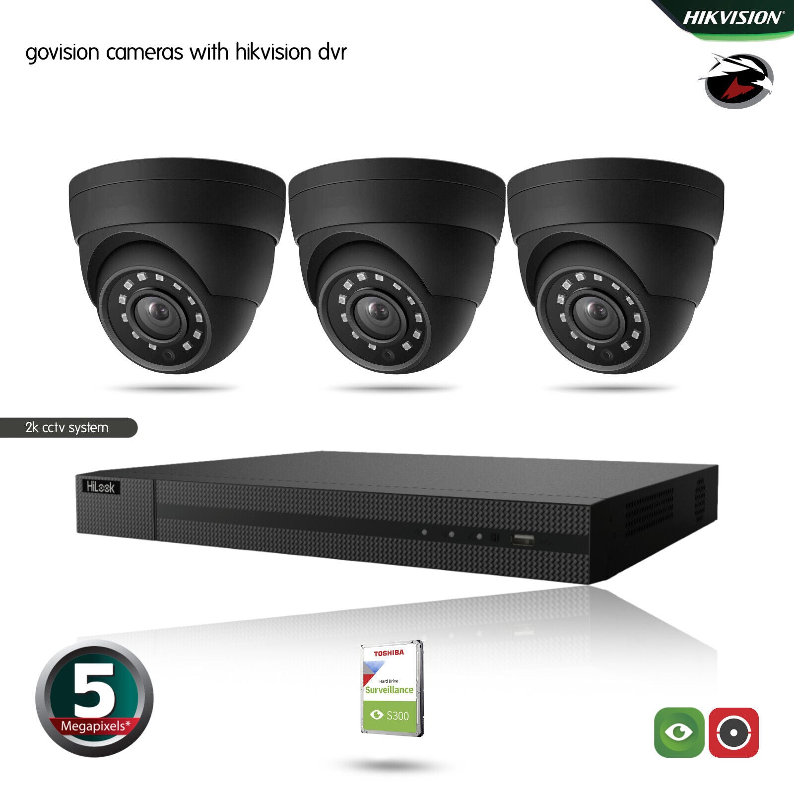 Hikvision 5mp cctv security deals system