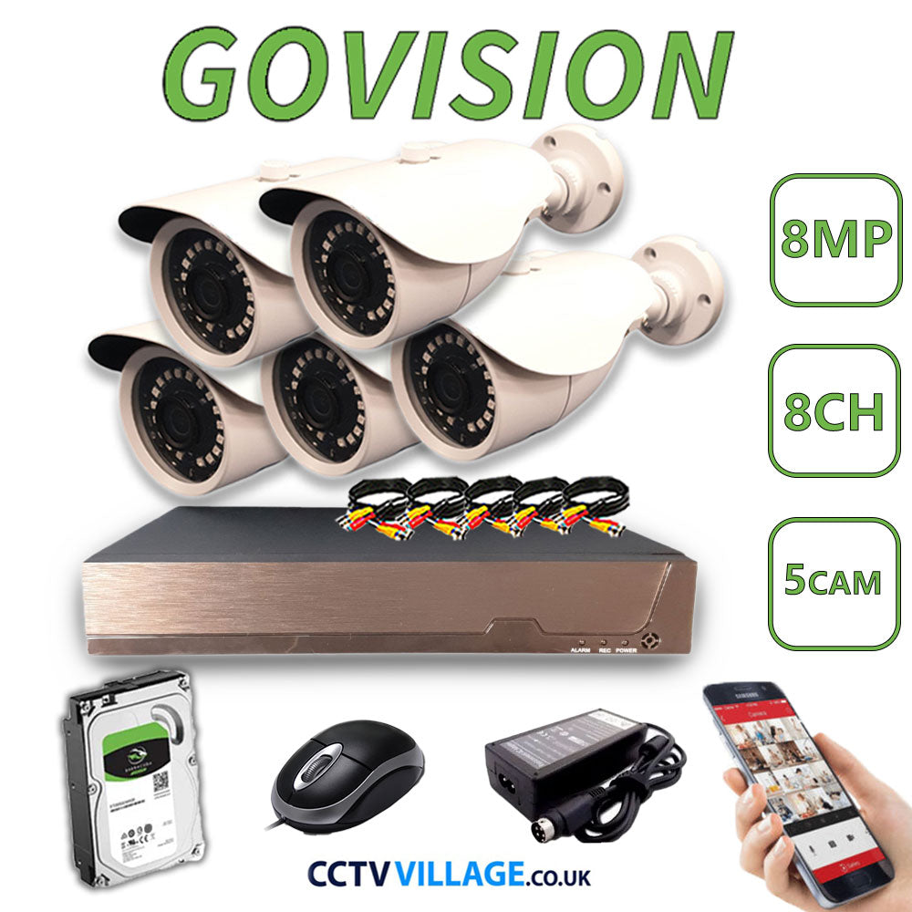 Govision 8MP CCTV System with 8CH DVR