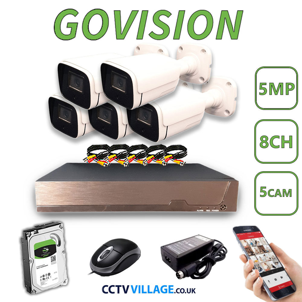 Govision 5MP CCTV System with 8CH DVR
