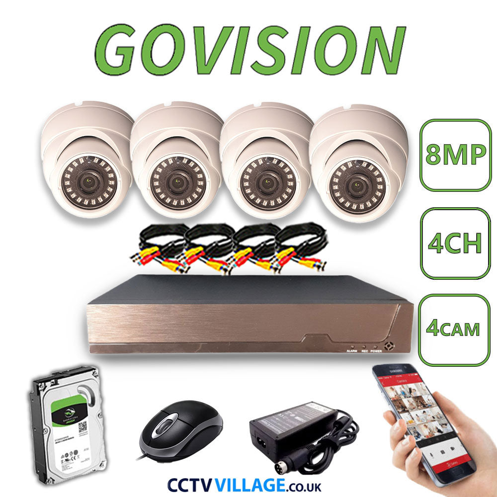 Govision 8MP CCTV System with 4CH DVR