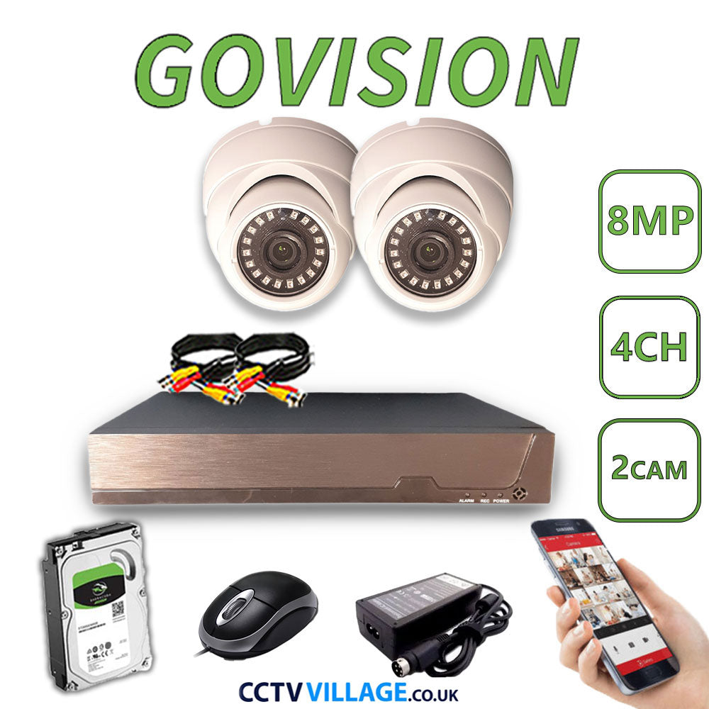 Govision 8MP CCTV System with 4CH DVR