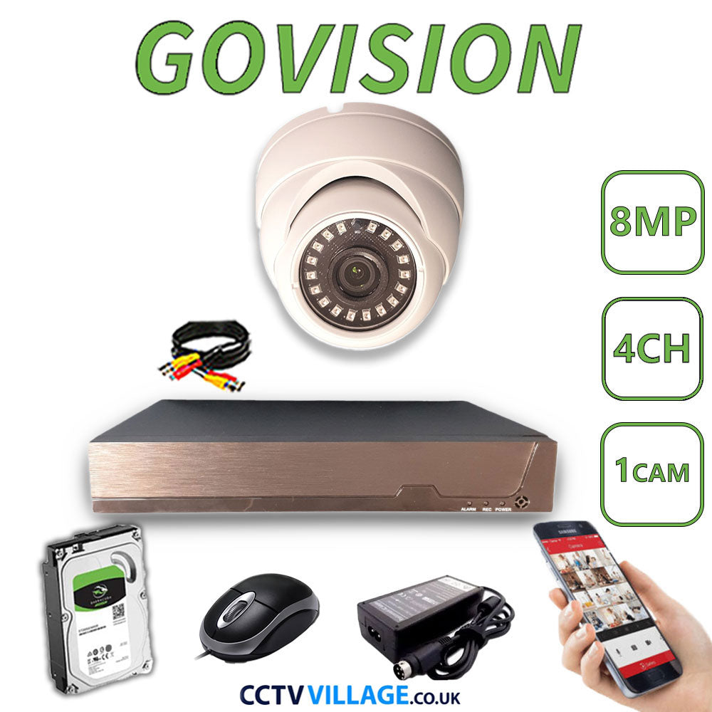 Govision 8MP CCTV System with 4CH DVR