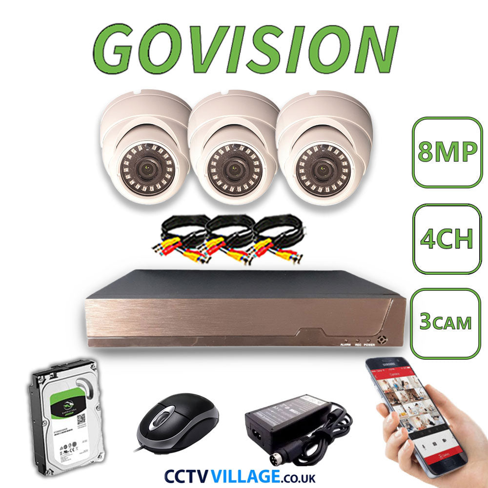 Govision 8MP CCTV System with 4CH DVR