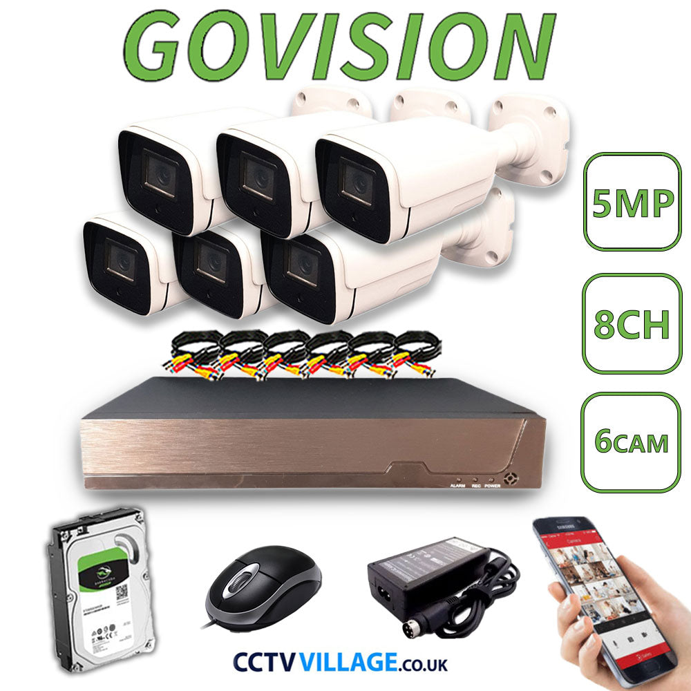 Govision 5MP CCTV System with 8CH DVR