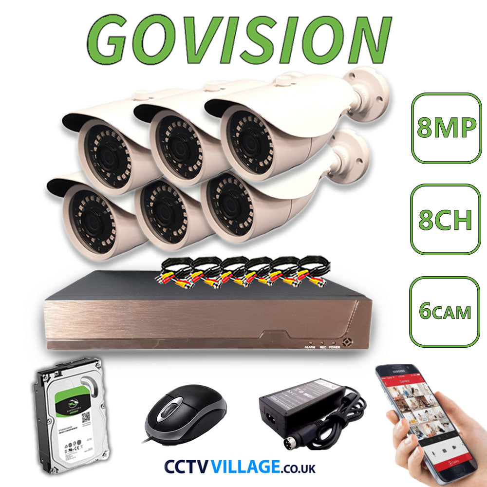 Govision 8MP CCTV System with 8CH DVR