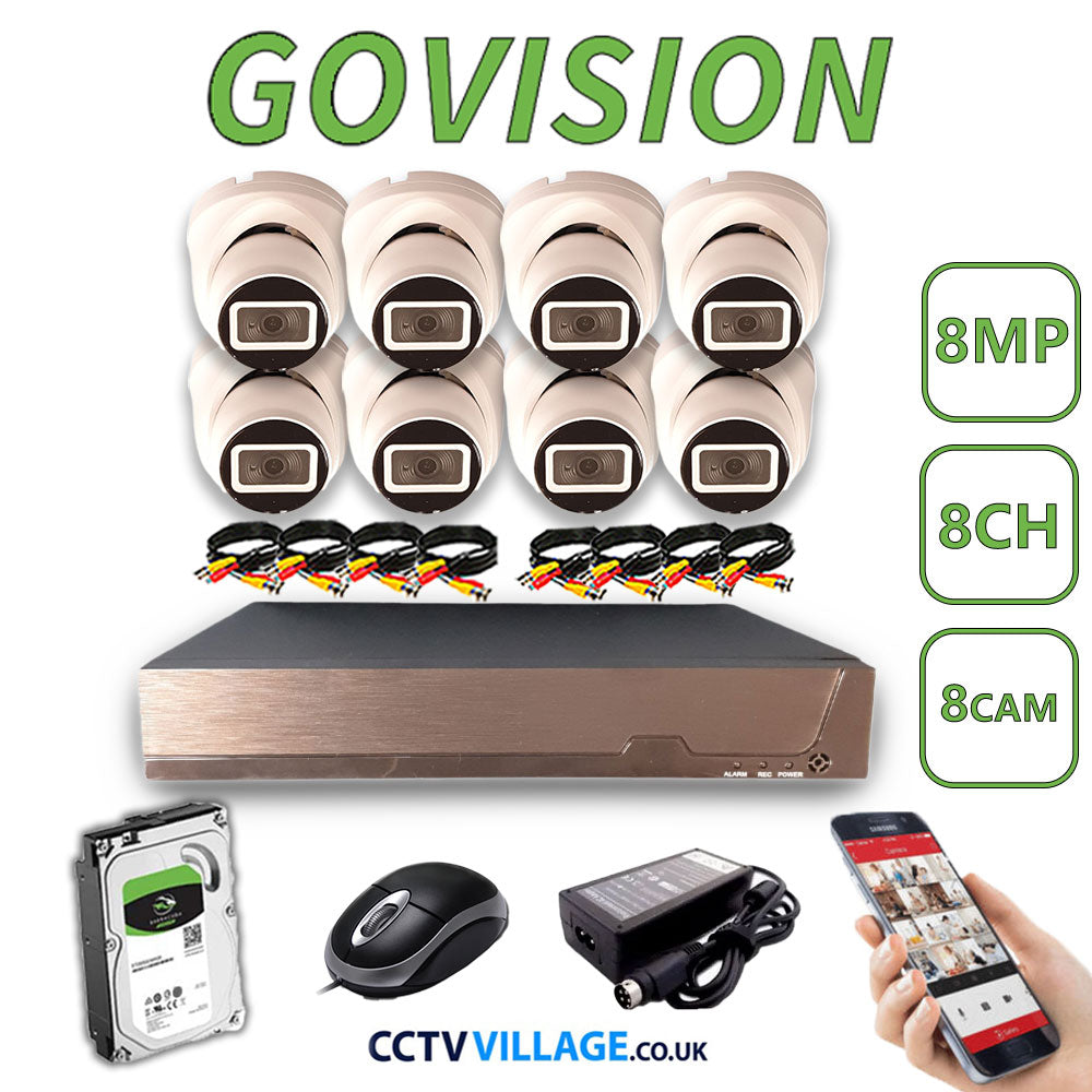 Govision 8MP CCTV System with 8CH DVR
