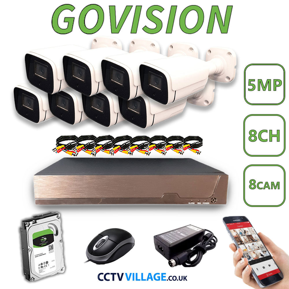 Govision 5MP CCTV System with 8CH DVR