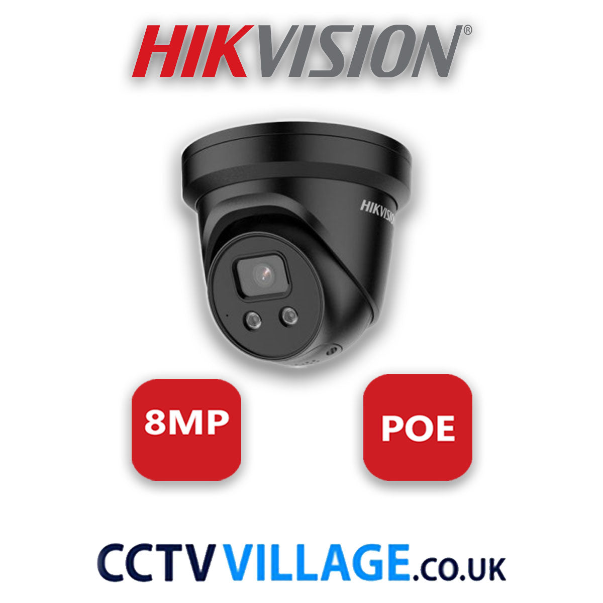 Hikvision 8MP IP system eight cameras with audio 4TB