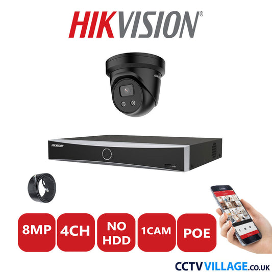 Hikvision 8MP IP system one camera with audio without HDD