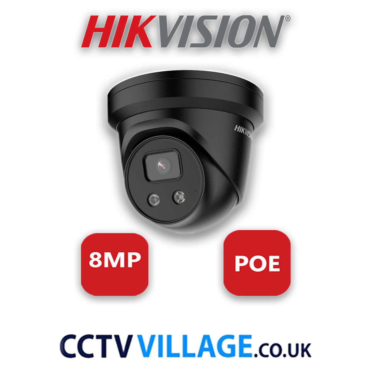 Hikvision 8MP IP system four cameras with audio 4TB