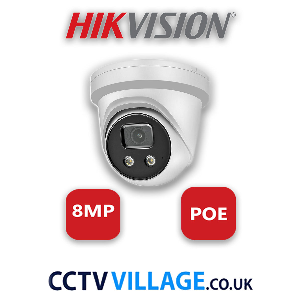 Hikvision 8MP IP system one camera with audio 4TB