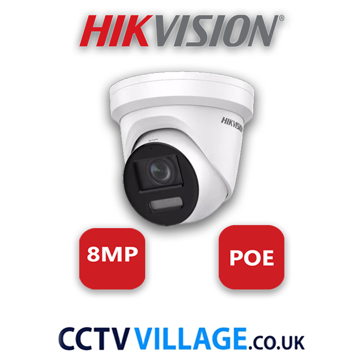 Hikvision 8MP IP system eight cameras with audio without HDD