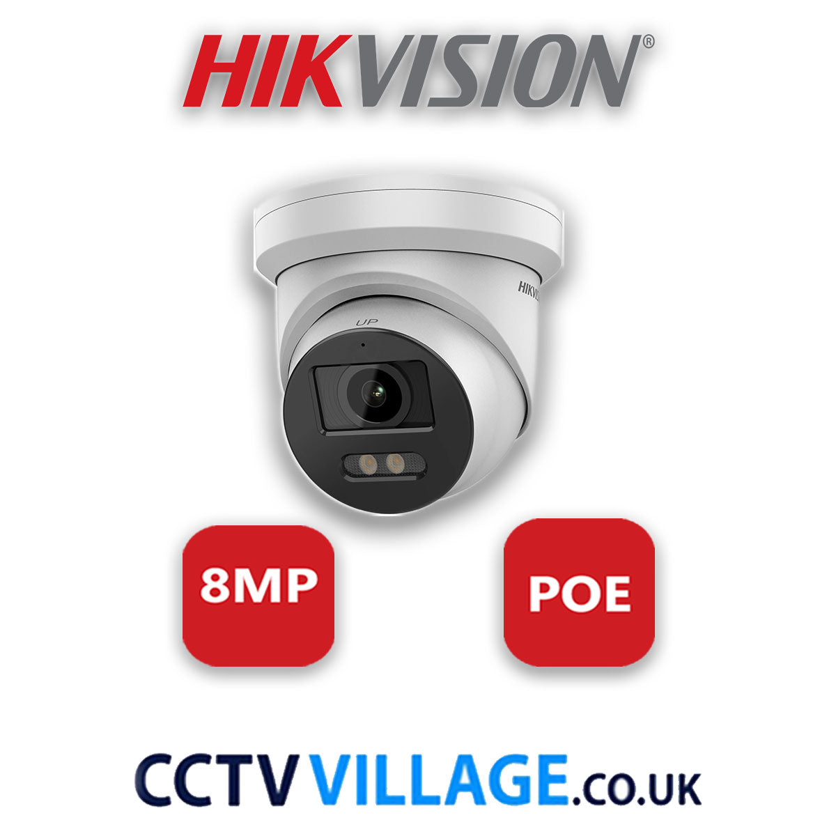 Hikvision 8MP IP system five cameras with audio 2TB