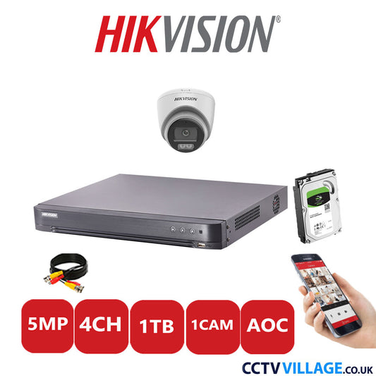 Hikvision 5MP system one camera with 1TB