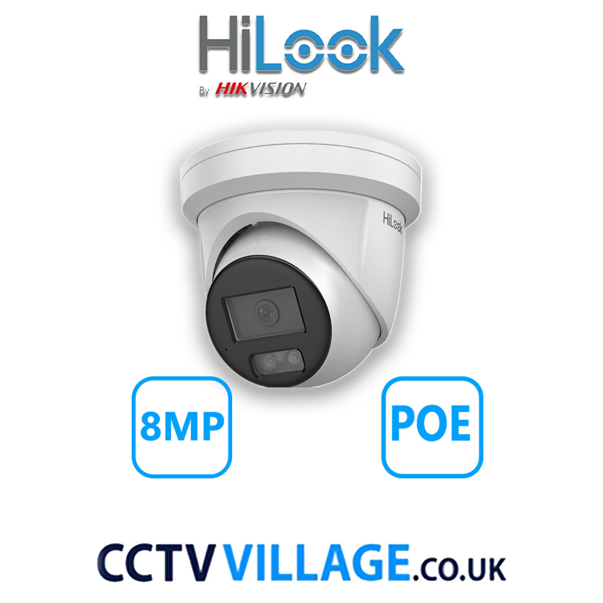 HiLook 8MP IP system sixteen cameras with audio 8TB