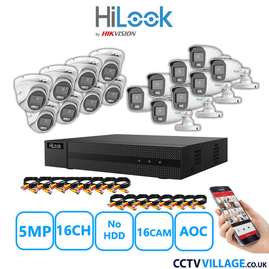 HiLook 5MP Mix system sixteen cameras with audio without HDD