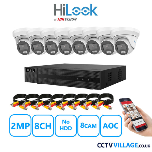 HiLook 2MP system eight cameras with audio without HDD