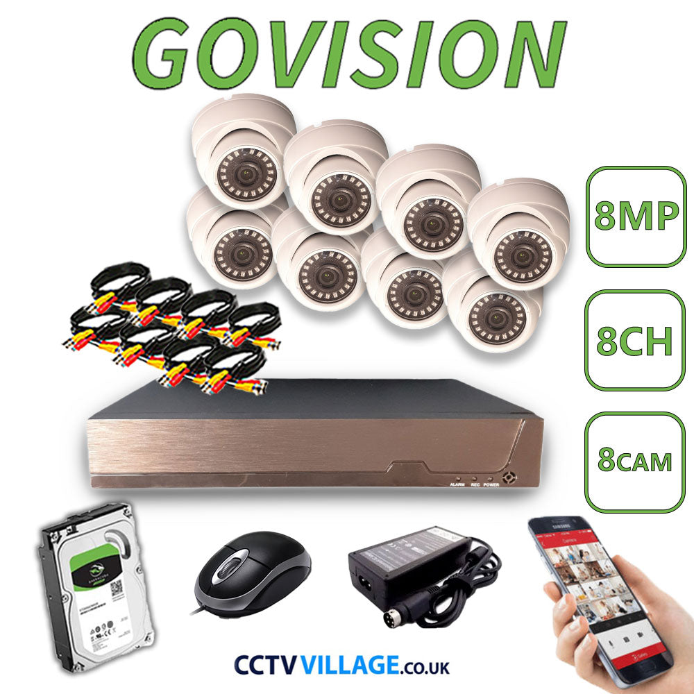 Govision 8MP CCTV System with 8CH DVR