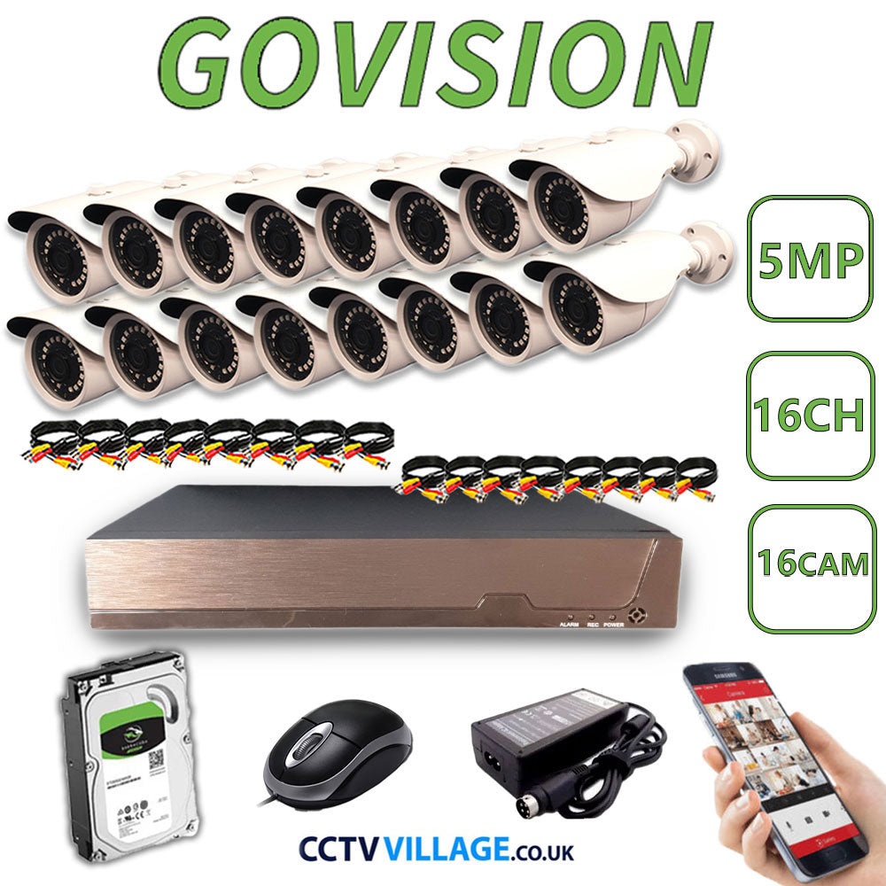 Govision 5MP CCTV System with 16CH DVR