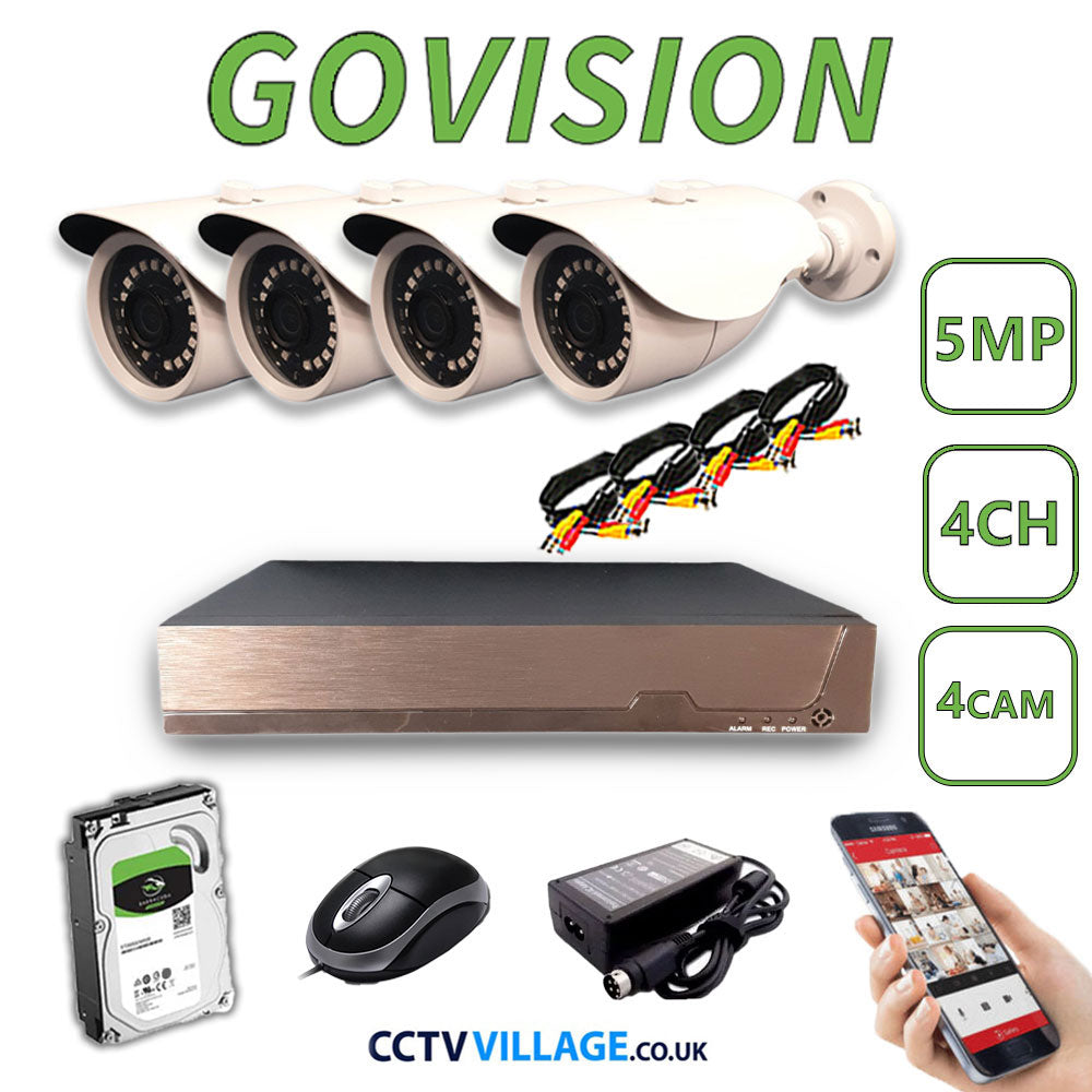 Govision 5MP CCTV System with 4CH DVR