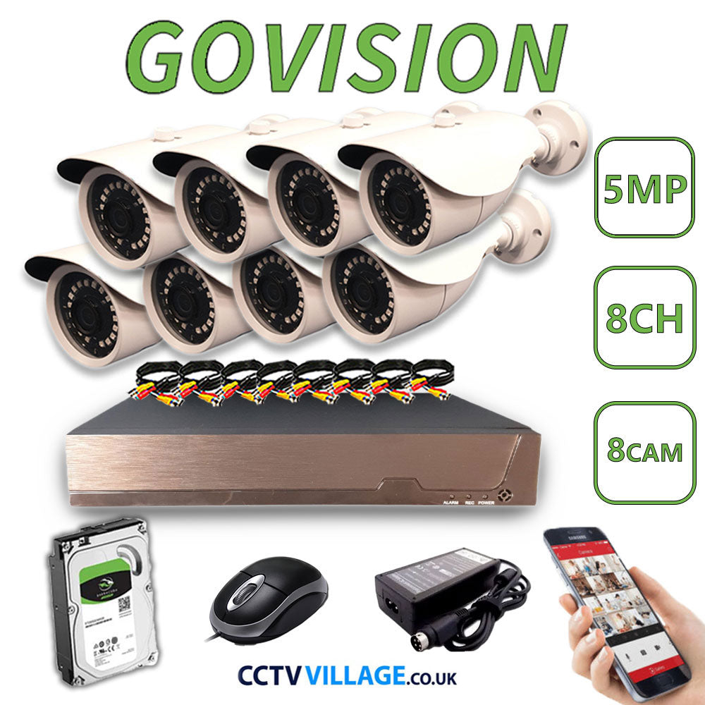 Govision 5MP CCTV System with 8CH DVR