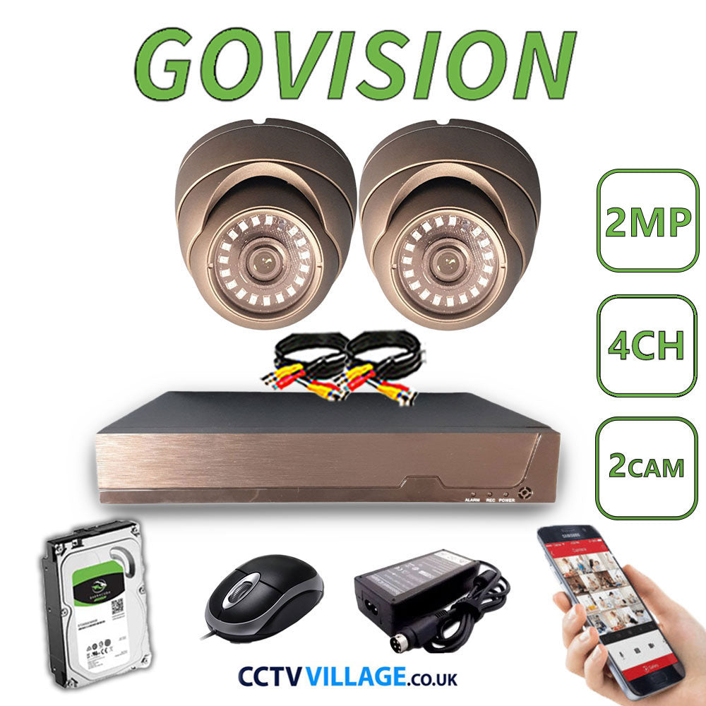 Govision 2MP CCTV System with 4CH DVR
