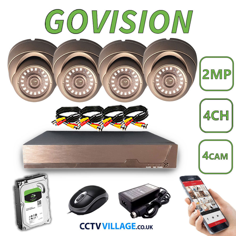 Govision 2MP CCTV System with 4CH DVR