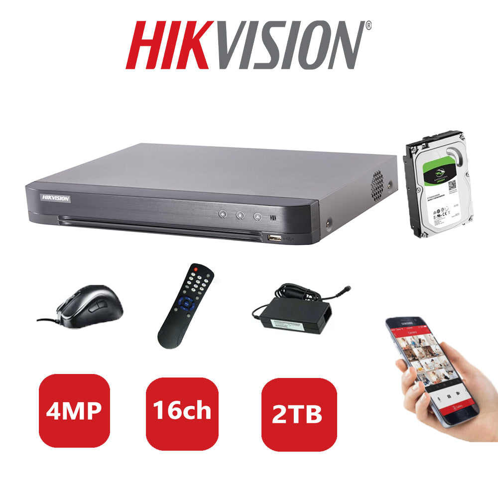Hikvision 5MP DVR iDS-7216HQHI-K1/4S(B) 2TB HDD