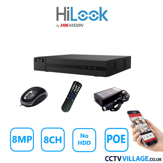 HiLook 8MP 8CH NVR 108MH-C/8P No HDD