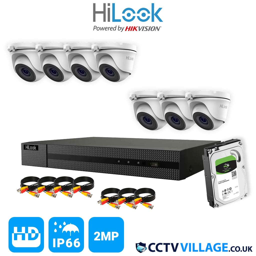 CCTV SYSTEM HIKVISION HIZONE HDMI DVR DOME NIGHT VISION OUTDOOR CAMERAS FULL KIT 8 CHANNEL DVR 7x CAMERA 4TB HDD