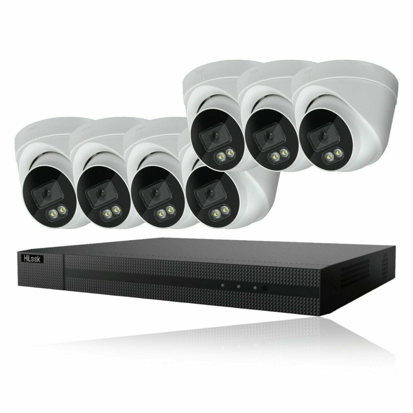 HIKVISION HILOOK COLOURVU 5MP CCTV SYSTEM UHD AUDIO MIC DVR CAMERAS SECURITY KIT 8CH DVR 7xCameras 1TB HDD