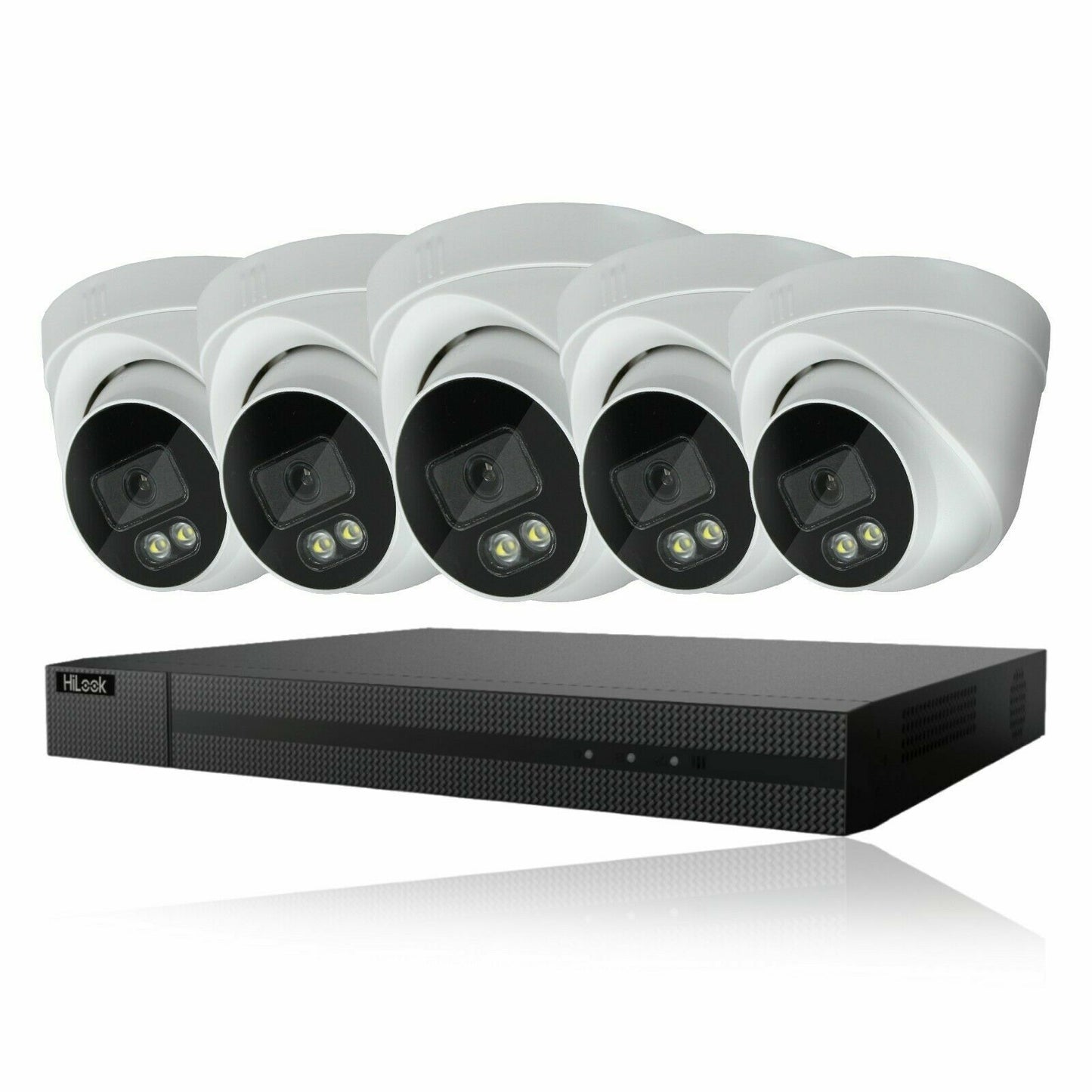 HIKVISION HILOOK COLOURVU 5MP CCTV SYSTEM UHD AUDIO MIC DVR CAMERAS SECURITY KIT 8CH DVR 5xCameras 4TB HDD