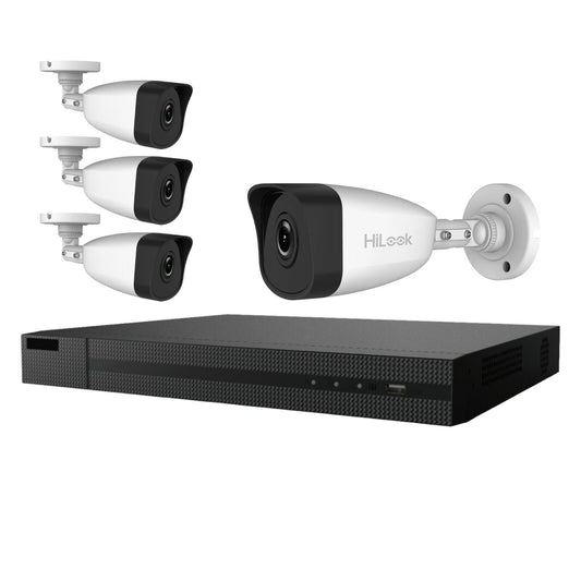 Hikvision IP CCTV System NVR 4K 20M IR POE 8CH 4xCameras 5MP Bullet 1TB HDD