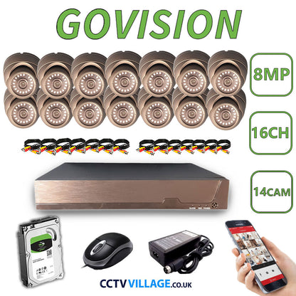 Govision 8MP CCTV System with 16CH DVR