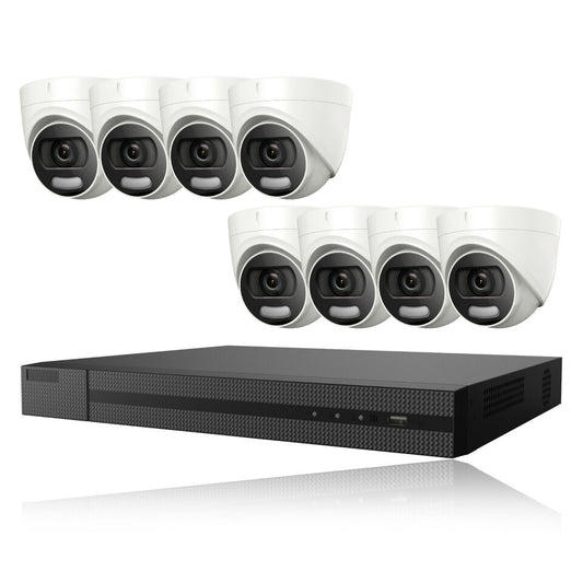 5MP COLORVU OUTDOOR CCTV SECURITY 24/7 COLOUR NIGHT VISION CAMERA SYSTEM KIT 8CH DVR 8x Cameras 1TB HDD