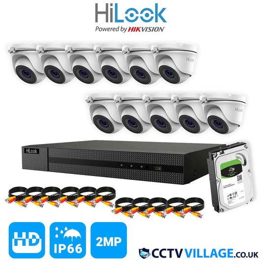 CCTV SYSTEM HIKVISION HIZONE HDMI DVR DOME NIGHT VISION OUTDOOR CAMERAS FULL KIT 16 CHANNEL DVR 11x CAMERA 1TB HDD