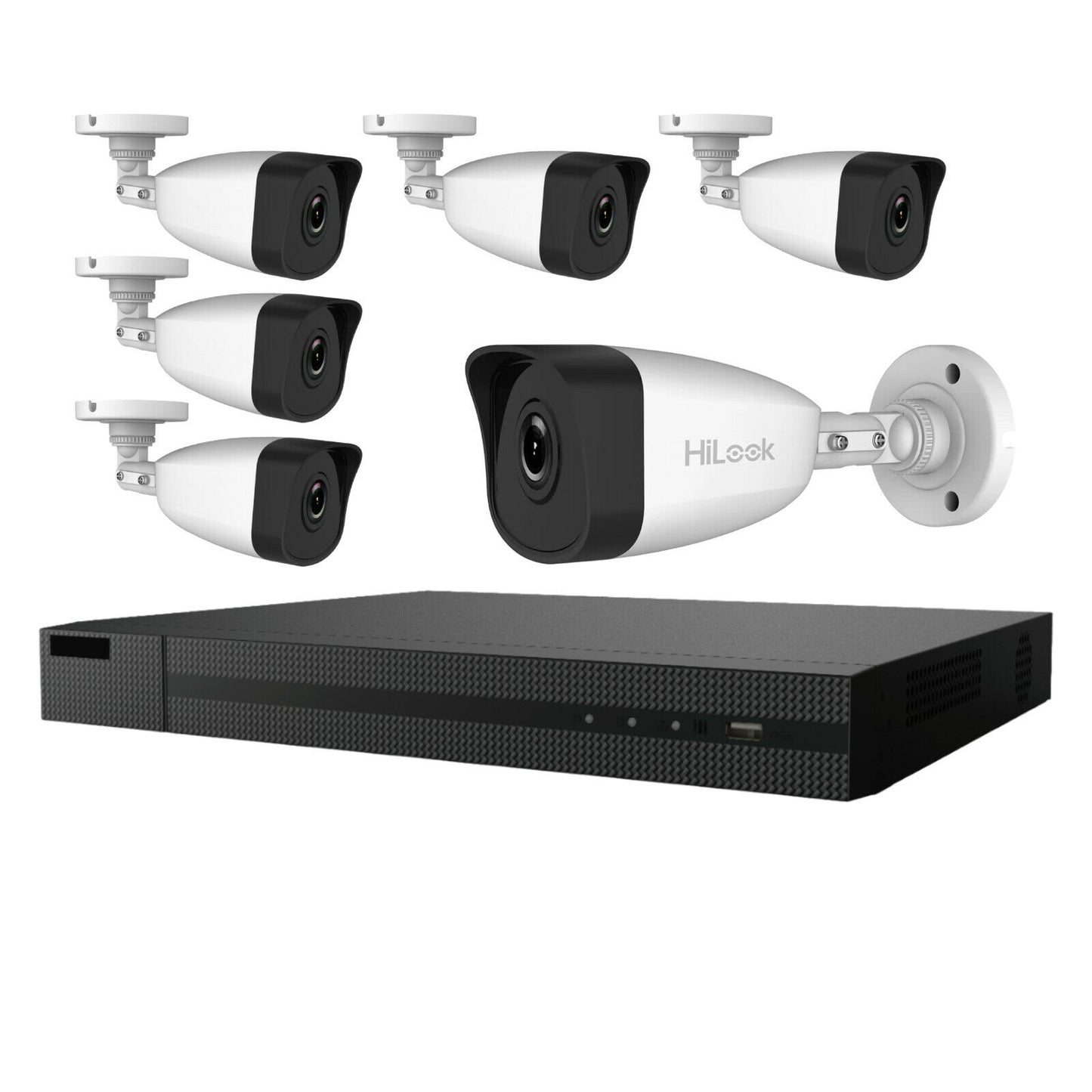 Hikvision IP CCTV System NVR 4K 20M IR POE 8CH 6xCameras 5MP Bullet 1TB HDD