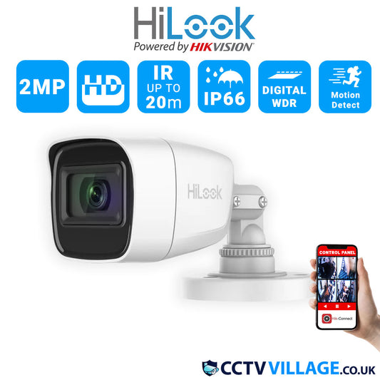 HILOOK BY HIKVISION CCTV CAMERA 1080P 2MP 4-IN-1 BULLET 20M IR 2.8MM THC-B120-M