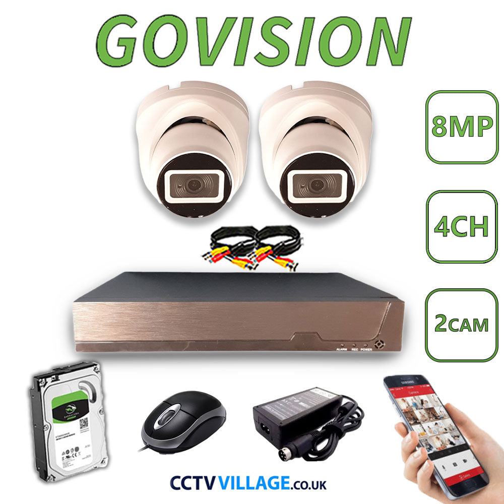 Govision 8MP CCTV System with 4CH DVR