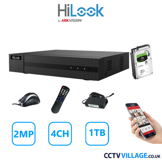 HiLook 2MP 4CH DVR 204G-K1 1TB HDD