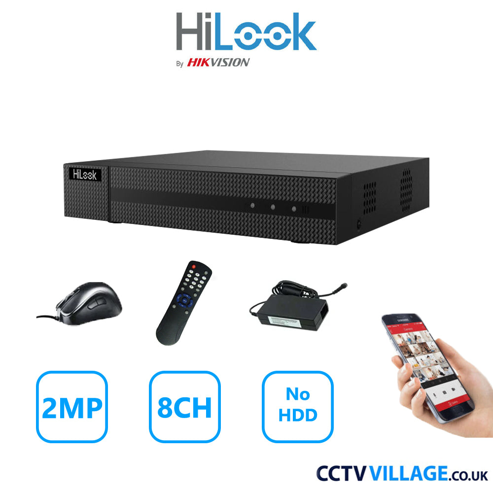 HiLook 2MP 8CH DVR 208G-K1 No HDD