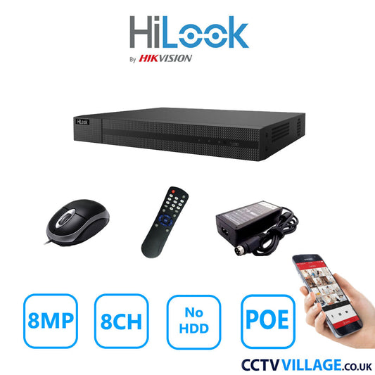 HiLook 8MP 8CH NVR 208MH-C/8P No HDD