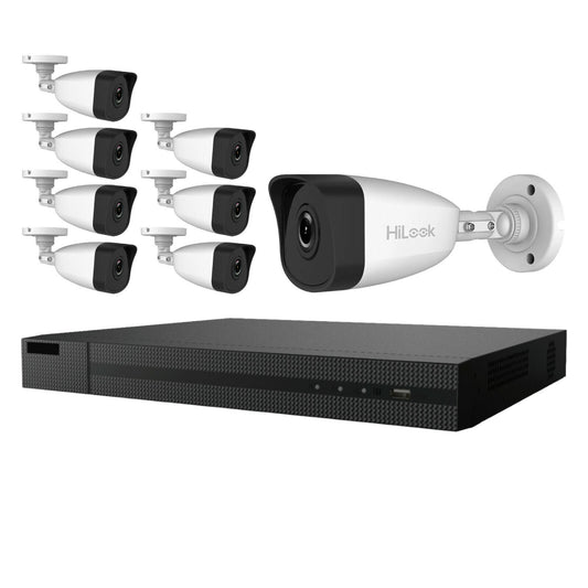 HIKVISION IP CCTV SECURITY SYSTEM 8MP 4K NVR 5MP 30M IR POE BULLET 2K CAMERA KIT 8CH NVR 8xCameras 2TB HDD
