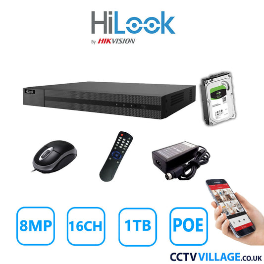 HiLook 8MP 16CH NVR 216MH-C/16P 1TB HDD